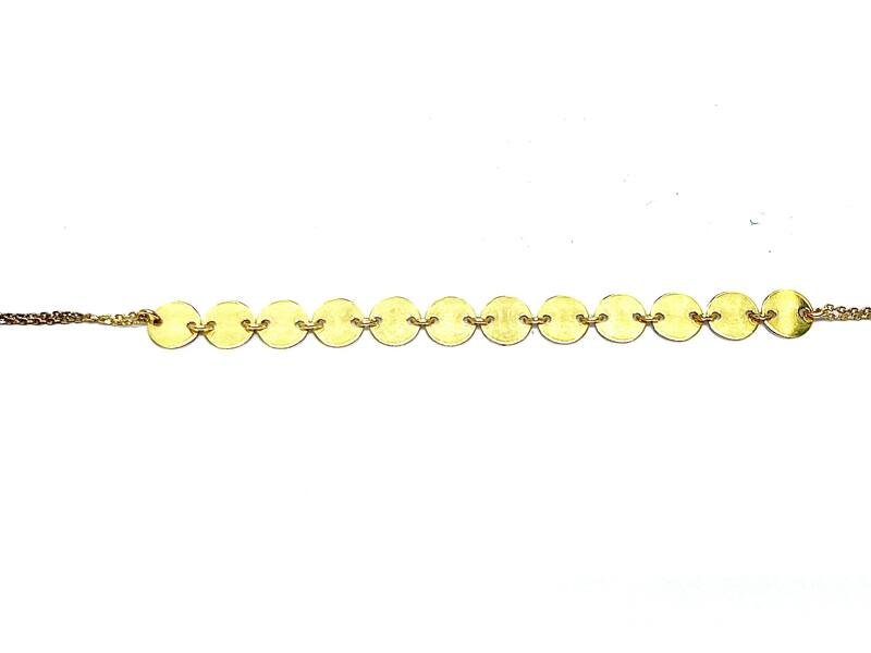 COL-585-2 567 Колье:Желтое Золото 50 Циркон 3,32г