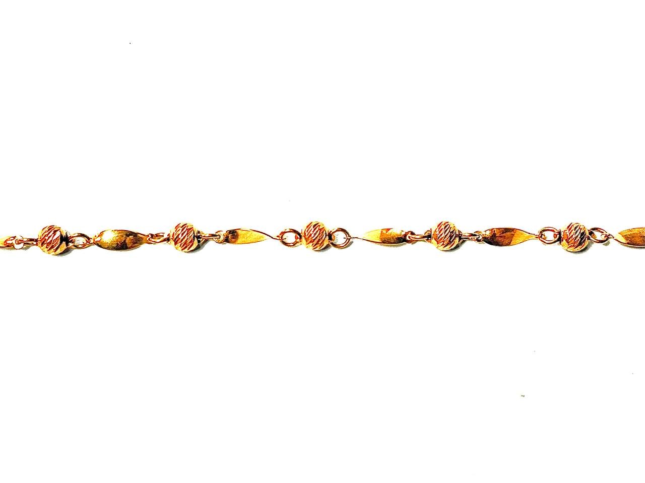 COL-585-2 003 Колье:Красное Золото 50 Шарики 4,93г