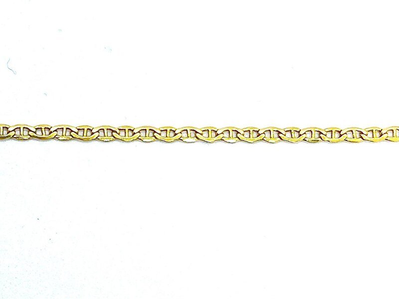 CAT-585-3 555 Цепь Панцирное Желтое Золото 2,64 г