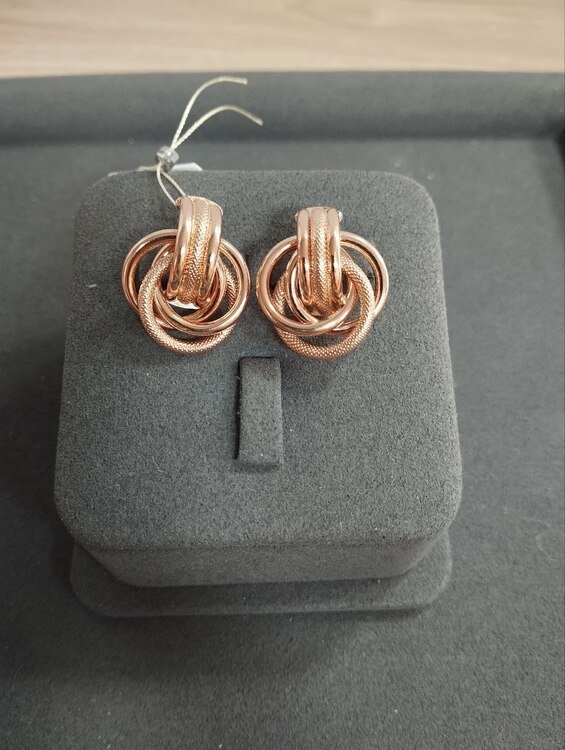 SYR-585-4 410 Серьги Красное Золото без камней 5,69 г