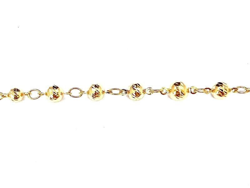 COL-585-3 138 Колье:Красное Золото 50 Шарики 11,17г