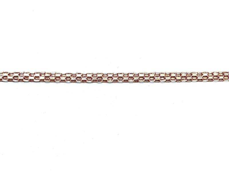 CAT-585-3 106 Цепь Панцирное Красное Золото 4,41 г