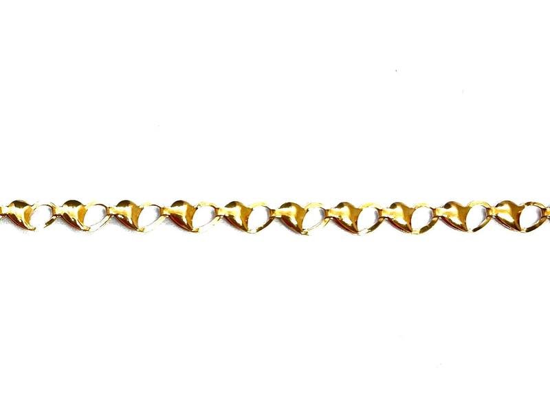 CAT-585-2 283 Цепь Сердечко Красное Золото 5,88 г