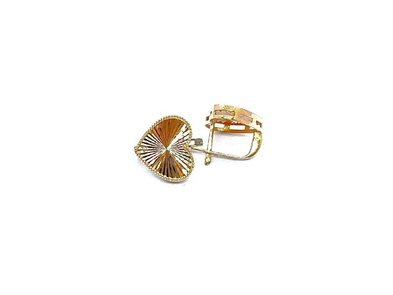 SYR-585-2 404 Серьги Красное Золото без камней 3,52 г