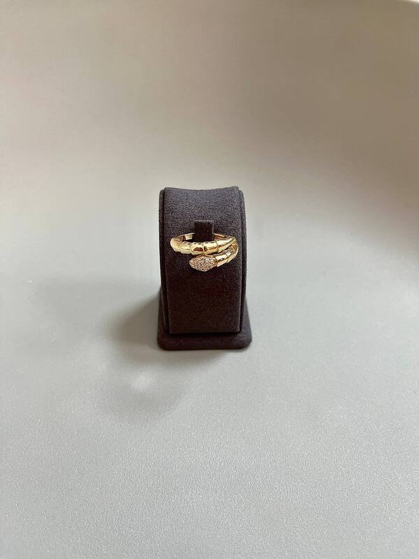JUZ-585-2 275 Кольцо:Желтое Золото 18,5 Фианит 3,25г