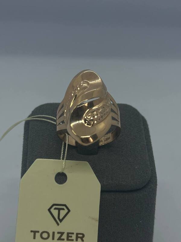 JUZ-585-7 501 Кольцо:Красное Золото 19 без камней 3,64г