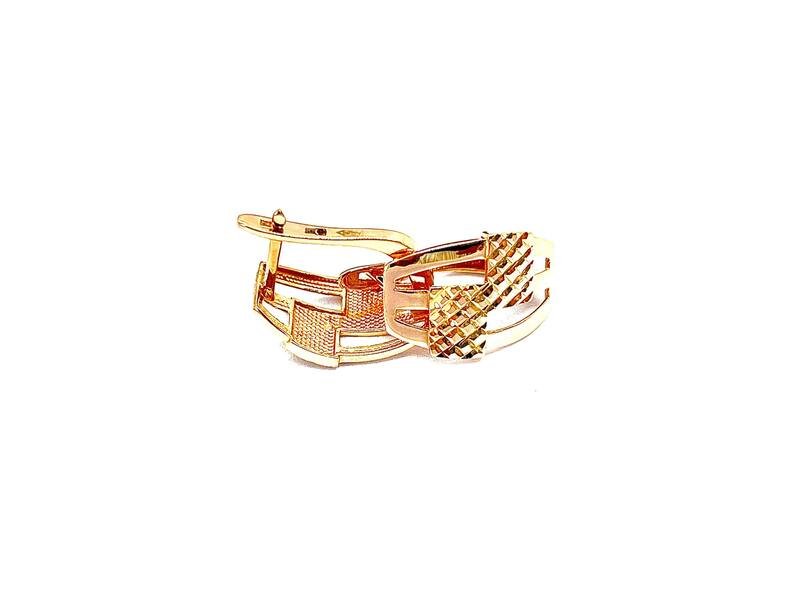 SYR-585-2 678 Серьги Красное Золото без камней 4 г