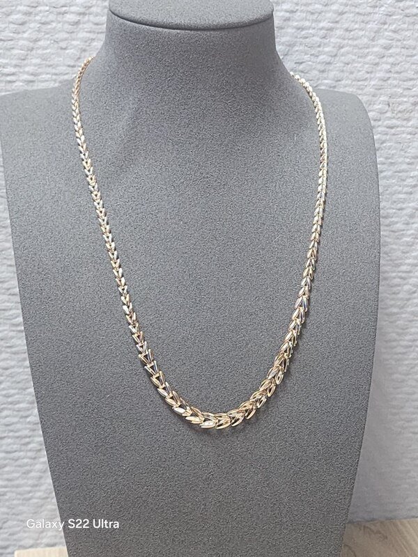 COL-585-4 501 Колье:Красное Золото 50 без камней 7г