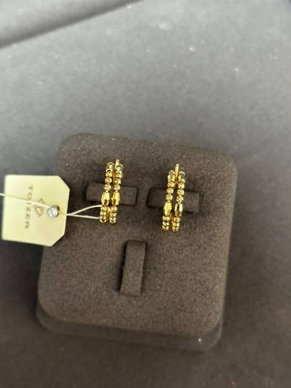 SYR-585-9 554 Серьги Желтое Золото Дорика 5,69 г