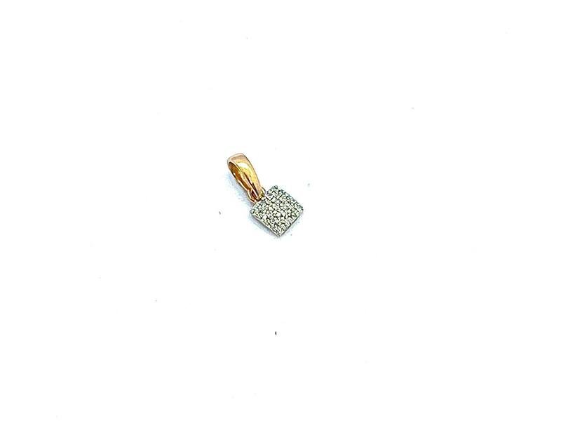 PEN-585-3 611 Подвеска:Красное Золото Фианит 0,31г
