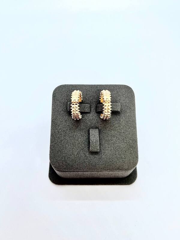 SYR-585-2 369 Серьги Желтое Золото без камней 4,04 г