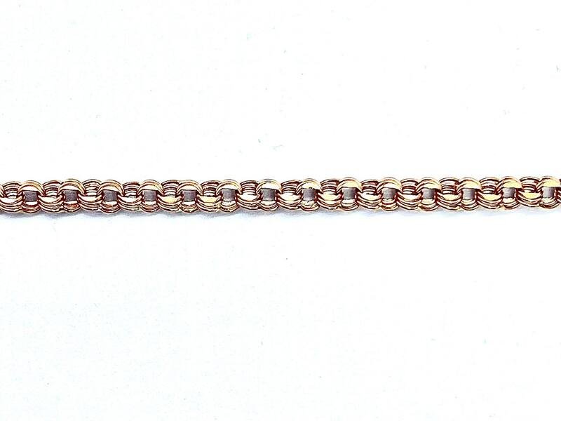 CAT-585-3 660 Цепь Бисмарк Красное Золото 6,84 г