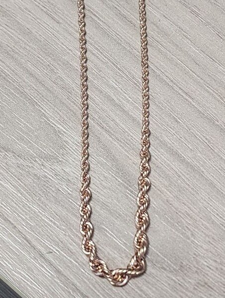 COL-585-4 873 Колье:Красное Золото 50 без камней 3,87г
