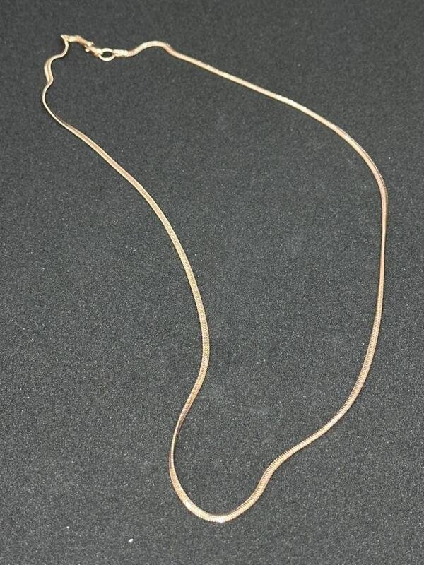 CAT-585-9 574 Цепь Снейк Красное Золото 11,09 г