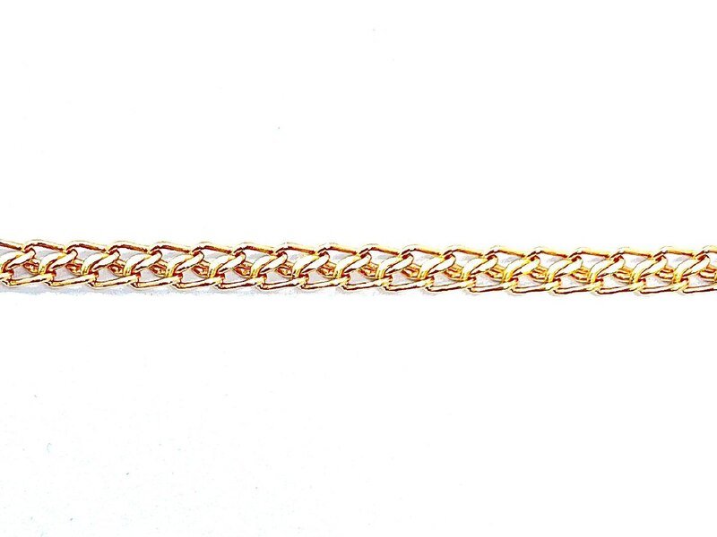 CAT-585-3 558 Цепь Панцирное Красное Золото 8,05 г