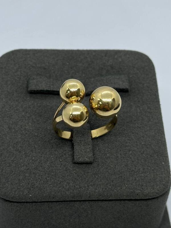 JUZ-585-6 084 Кольцо:Красное Золото 20,5 Шарики 4,55г
