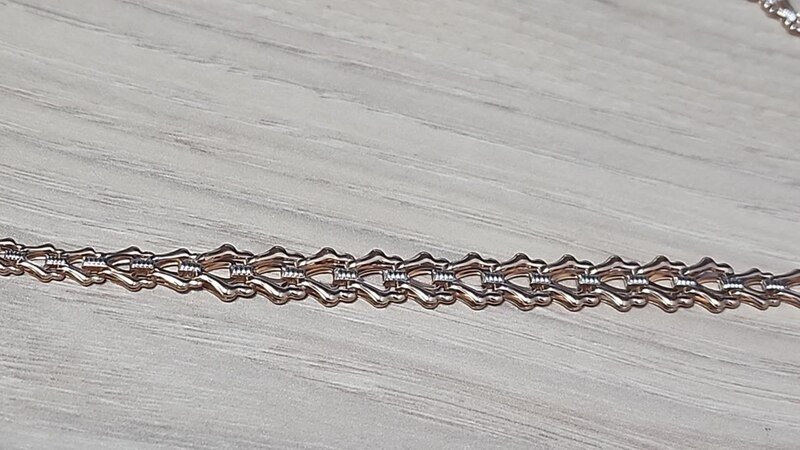 COL-585-4 872 Колье:Красное Золото 55 без камней 11,19г