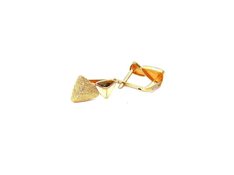 SYR-585-2 681 Серьги Красное Золото без камней 2,6 г