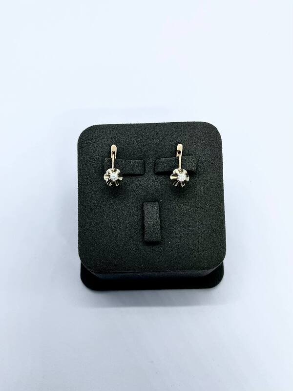 SYR-585-2 586 Серьги Красное Золото без камней 3,95 г