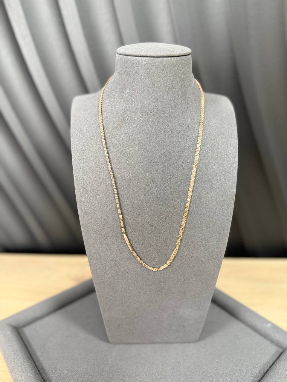 CAT-585-1 982 Цепь Панцирное Красное Золото 2,18 г
