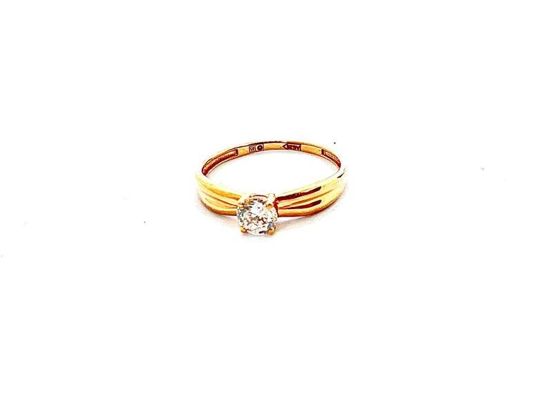 JUZ-585-2 768 Кольцо:Красное Золото 18 Фианит 1,3г