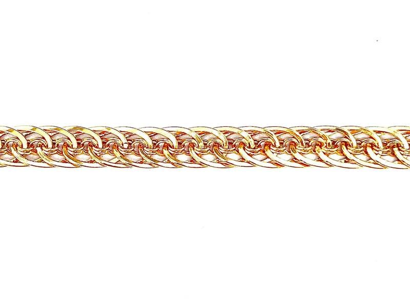CAT-585-3 549 Цепь Бисмарк Красное Золото 10,08 г