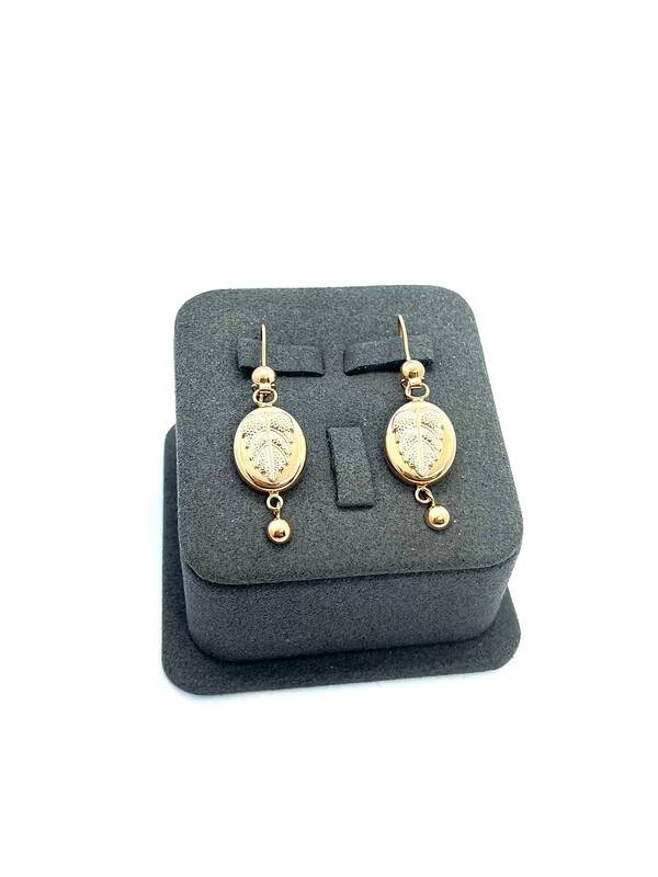 SYR-585-3 466 Серьги Красное Золото без камней 3,97 г