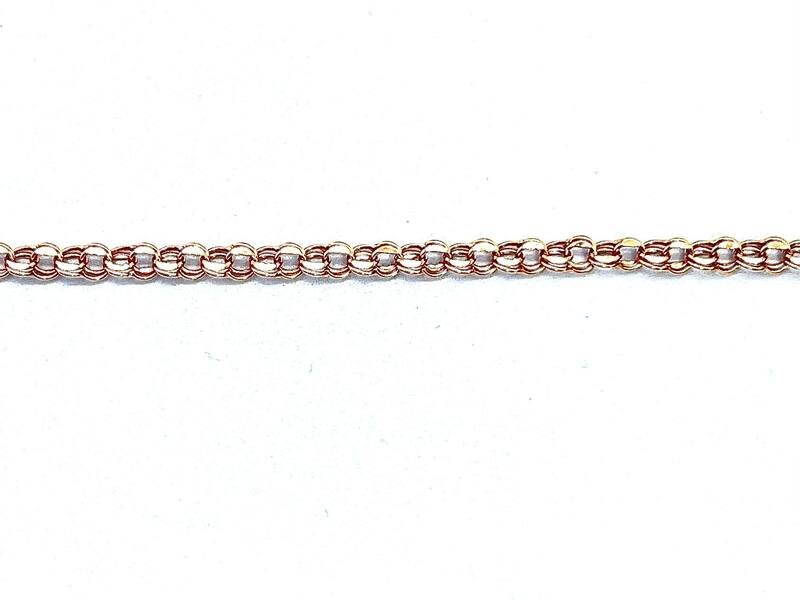 CAT-585-3 100 Цепь Бисмарк Красное Золото 3,54 г