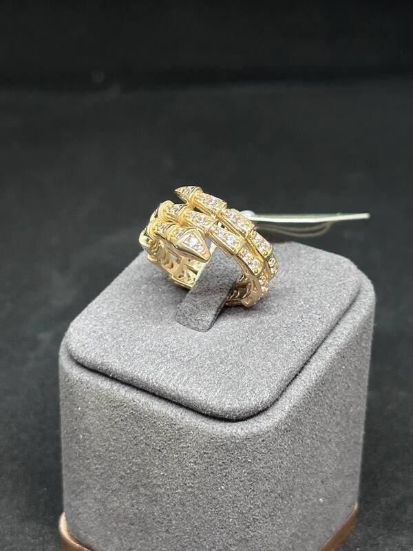 JUZ-585-9 504 Кольцо:Желтое Золото 17 Фианит 5,55г
