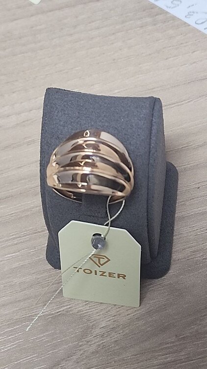 JUZ-585-5 216 Кольцо:Красное Золото 21 без камней 3,46г