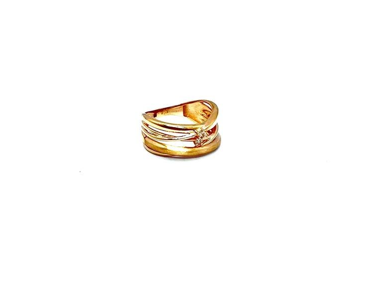 JUZ-585-3 205 Кольцо:Красное Золото 20 Фианит 4,1г