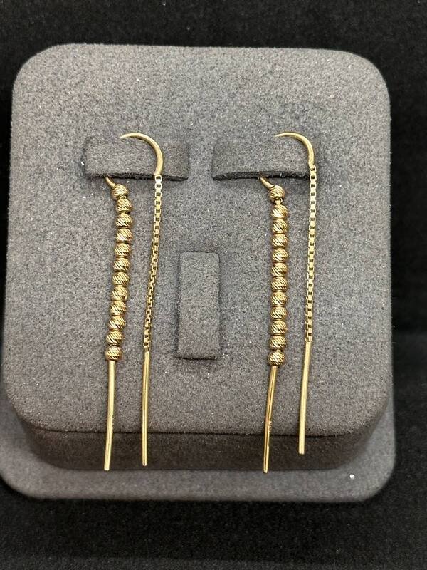 SYR-585-9 758 Серьги Желтое Золото Дорика 3,78 г
