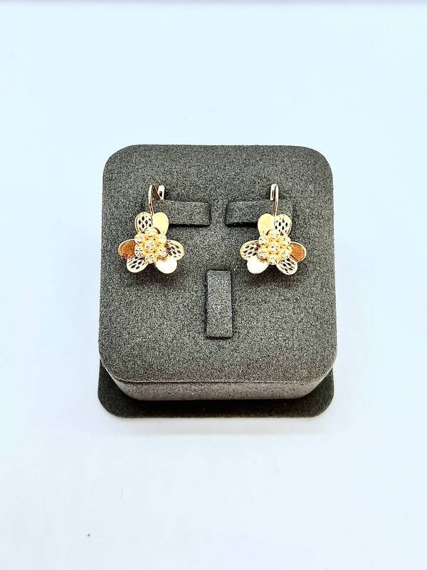 SYR-585-3 710 Серьги Красное Золото Дорика 4,38 г
