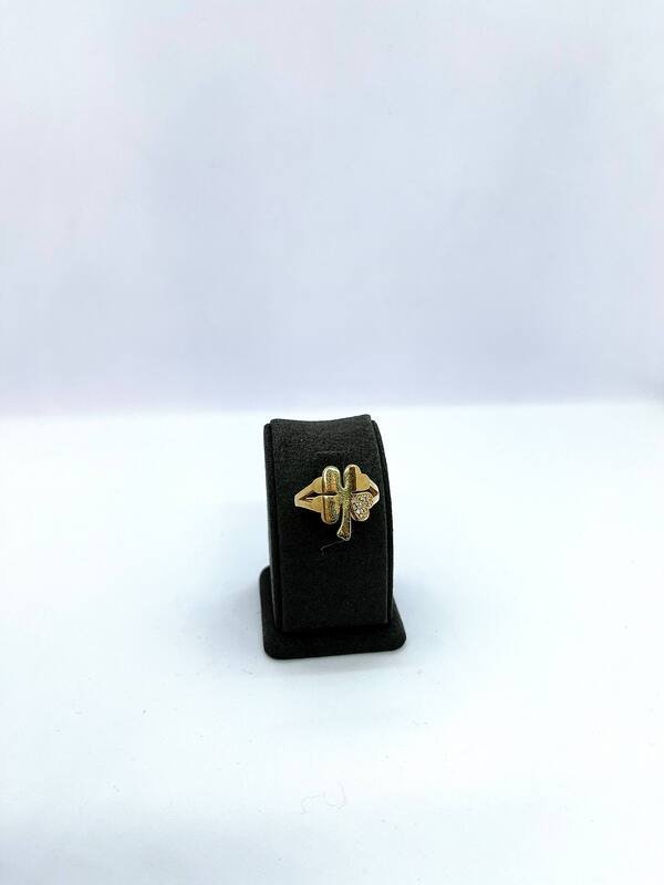 JUZ-585-2 942 Кольцо:Желтое Золото 19 Фианит 2,82г