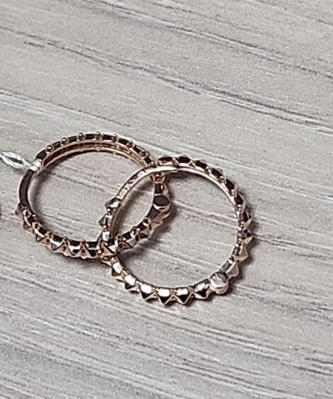 SYR-585-5 076 Серьги Красное Золото без камней 2,84 г