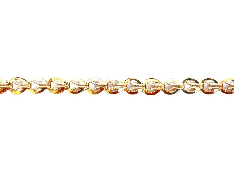 COL-585-3 519 Колье:Красное Золото 52 без камней 10,23г