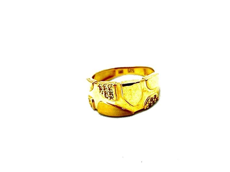 JUZ-585-2 943 Кольцо:Желтое Золото 18 Фианит 3,34г