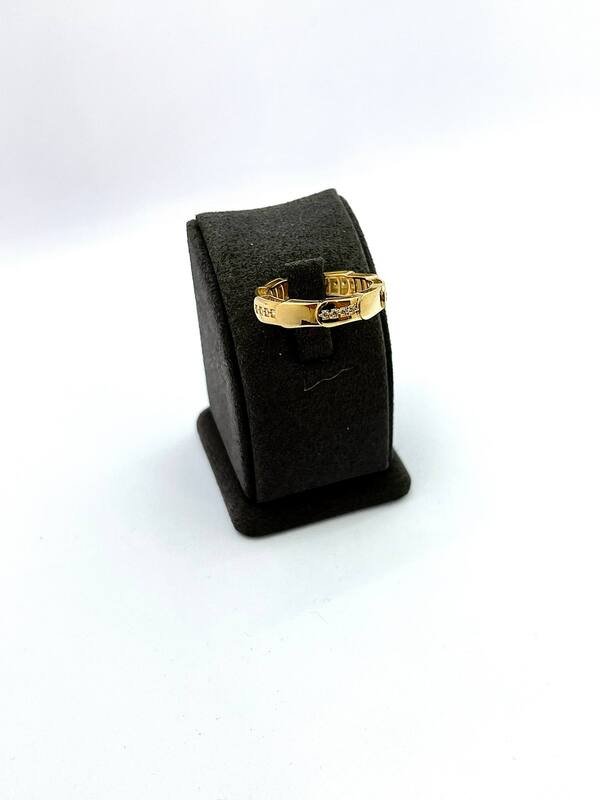 JUZ-585-2 937 Кольцо:Желтое Золото 18 Фианит 2,47г