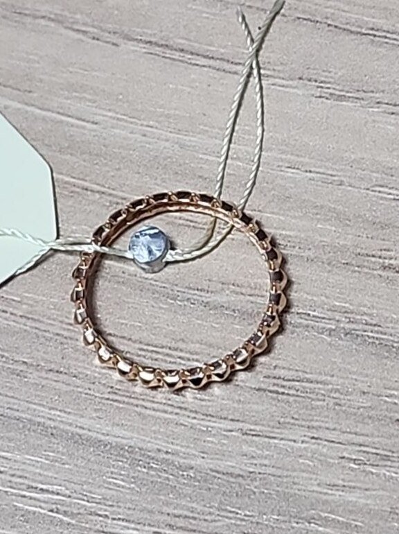 JUZ-585-5 084 Кольцо:Красное Золото 17,5 без камней 1,03г