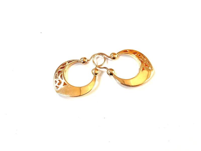 SYR-585-2 215 Серьги Красное Золото без камней 3,64 г