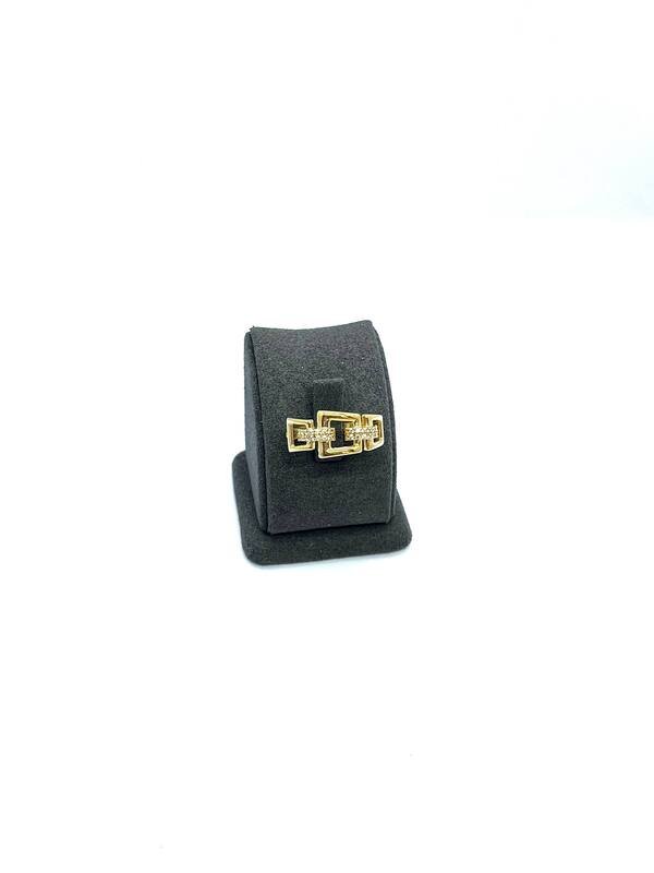 JUZ-585-3 634 Кольцо:Желтое Золото 17,5 Фианит 2,03г