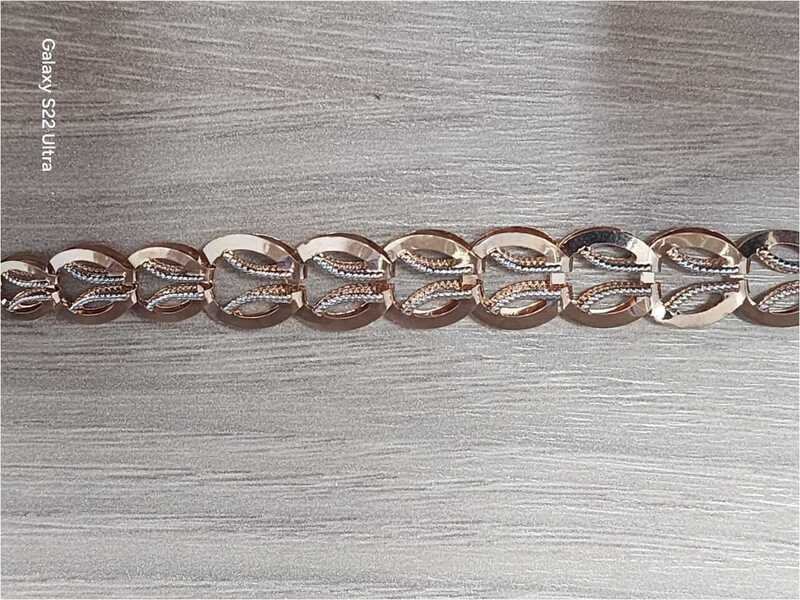 COL-585-3 960 Колье:Красное Золото 52 без камней 10,16г