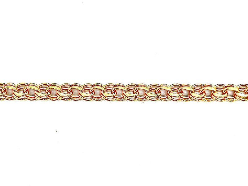 CAT-585-2 541 Цепь Бисмарк Красное Золото 8,7 г