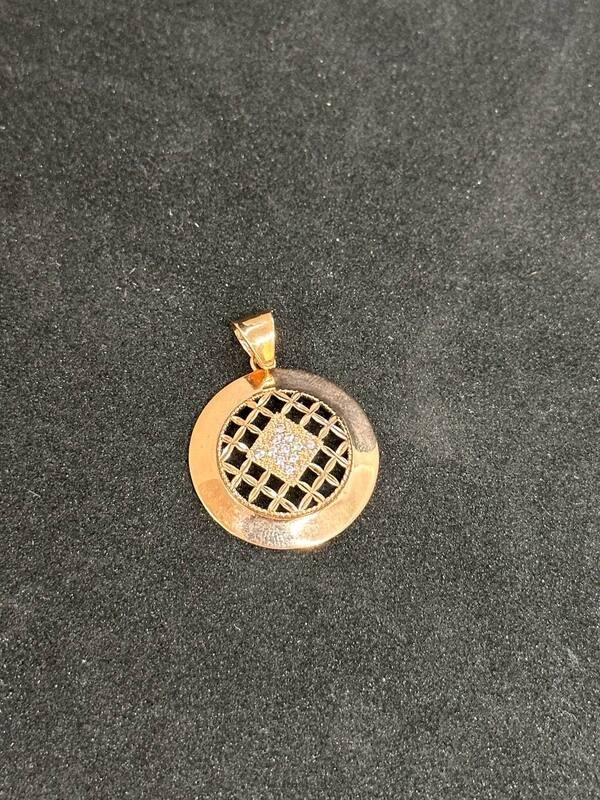 PEN-585-10 079 Подвеска:Красное Золото Фианит 2,27г