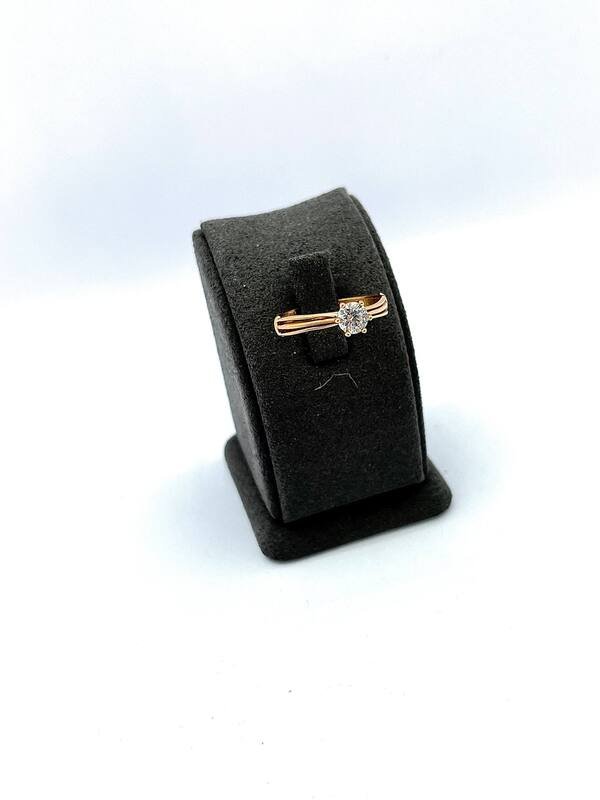 JUZ-585-2 876 Кольцо:Красное Золото 17,5 Фианит 1,47г