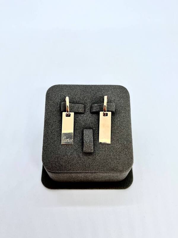 SYR-585-2 356 Серьги Красное Золото без камней 3,67 г