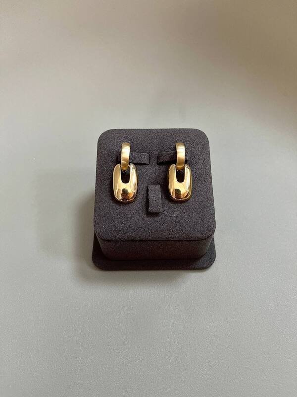 SYR-585-2 249 Серьги Желтое Золото без камней 5,88 г